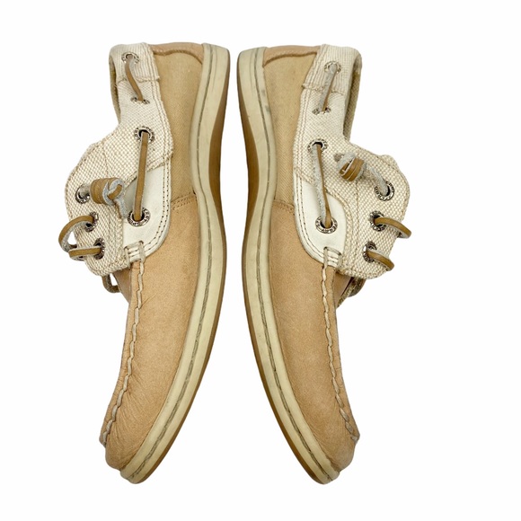 SPERRY Top Sider Canvas Preppy Academia Nautical Leather Boat Shoes 7.5 - Picture 4 of 9